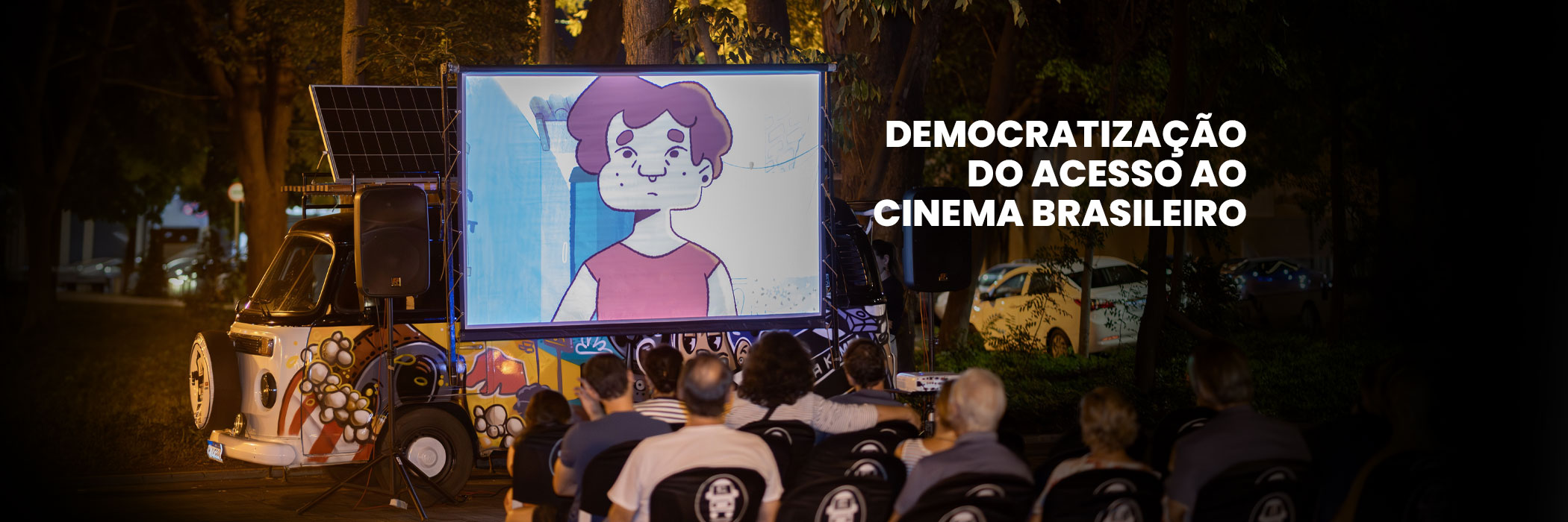 Democratizacao do cinema Slide background